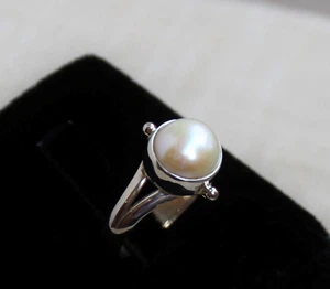 Pearl Gemstone Handmade Solid 925 Sterling Silver Stylish Ring All Size SR1203 - Picture 1 of 4