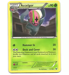 Pokemon 2012 Moderate Play Accelgor Dark Explorers Rare 11/108 Card - Picture 1 of 1