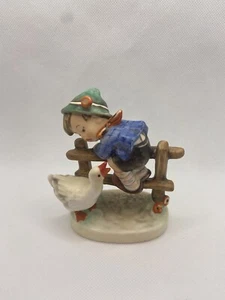 VTG Hummel Figurine Barnyard Hero Boy Goose Fence Goebel Germany 195/2  1948 - Bild 1 von 5