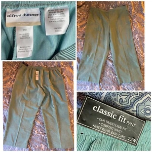 Alfred Dunner St. Moritz 2020 Damen 22W Seafoam Cord Pull-On Hose - Neu mit Etikett - Bild 1 von 12