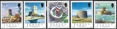 2005 Jersey Sg 1235/1239 Coastal Towers (1st series) MNH - Image 1 of 2