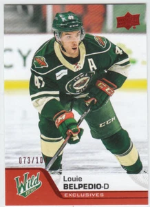 2020-21 Upper Deck AHL Exclusives #73 /100 Louie Belpedio #27 - Picture 1 of 2