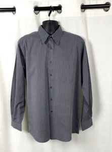 Van Heusen Studio Long Sleeve Grey Striped Shirt Size 16.5 CR052 FF 17 - Picture 1 of 6