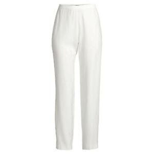 Natori size 16 sanded twill straight leg crop pants white high waist bohemian
