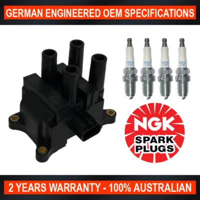 Set 4x NGK Iridium Spark Plugs & Ignition Coil Pack for Ford Escape XLS XLT 2.3L - Image 1 of 4