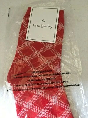 Nuevos calcetines para mujer Vera Bradley Foxy rojos Minsk a cuadros Foto 1 de 2