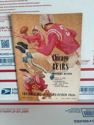 1961 SAN FRANCISCO 49ERS VS CHICAGO BEARS OCT 22ND  PROGRAM - Image 1 of 3