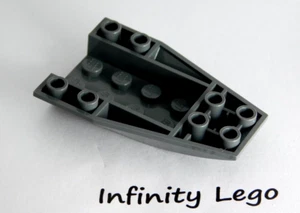 4 LEGO Dark Bluish Grey Wedge 4 x 6 Triple Curved Inverted (43713) - 4 Pieces - Picture 1 of 2