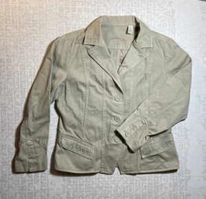 CARIBBEAN JOE light army green Blazer Jacket sz L - Picture 1 of 9