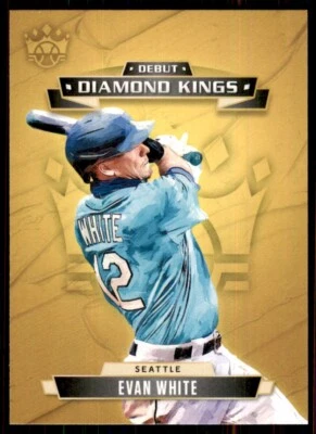 2021 Panini Diamond Kings Debut Evan White Rookie Seattle Mariners #DDK-SM - Image 1 of 2