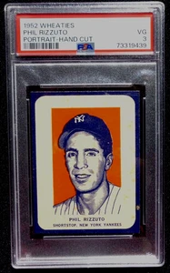 1952 Wheaties Phil Rizzuto Portrait Baseball Card PSA 3 New York Yankees MLB HOF - Picture 1 of 2