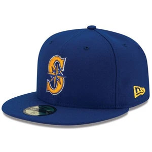 Men's New Era Royal Seattle Mariners Alternate 2 Authentic On Field 59FIFTY - Picture 1 of 6