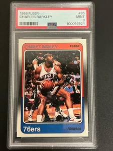 1988 Fleer #85 Charles Barkley RC PSA 9 MINT 524 - Picture 1 of 3
