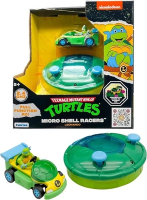 Juguete Tortugas Ninja Adolescentes Mutantes, Vehículo de radiocontrol Leonardo Micro Shell Racer, 2,4 GH Foto 1 de 4