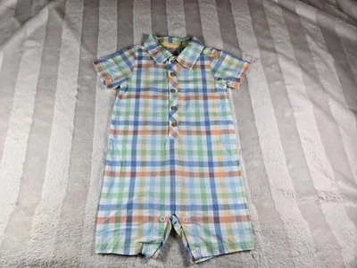 Traje de sol First Impressions bebé niño a cuadros S/S pastel Pascua talla 12 meses nuevo con etiquetas Foto 1 de 4
