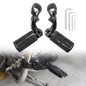 1-1/4" 1 Pair Black Footpeg Pedal Mount Kit For Harley Softail Deluxe FLDE 107 - Picture 1 of 8