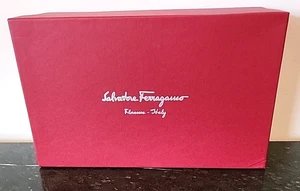 "Salvatore Ferragamo caja de almacenamiento de regalo de zapatos vacía grande 13,75 x 8,75 x 5"" roja" - Imagen 1 de 8