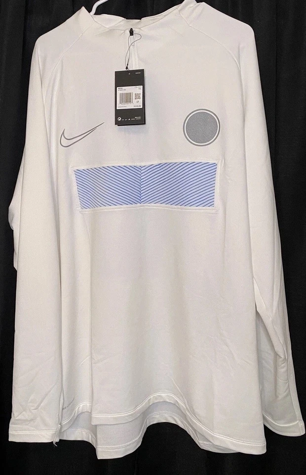 Nike Aeroadapt Strike Training Drill Pullover At5820 100 White Soccer Top Large