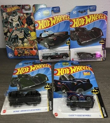 Lot Of 5 DC Batman Hot Wheels Cars, All New And Sealed, See Photos For Quality - Image 1 of 4