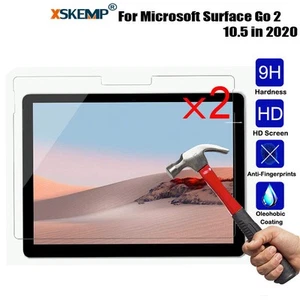 2Pcs TEMPERED GLASS HD Screen Protector Microsoft Surface Go 2 10.5 Anti Shatter - Picture 1 of 17