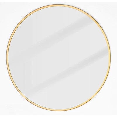 Round Gold Wall Mirror 16" for Vanity Bathroom Bedroom Entry Dining Room Living - Image 1 of 4