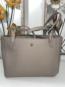 Tory Burch Saffiano Leather Tote Bag – Taupe/Beige - Picture 1 of 8