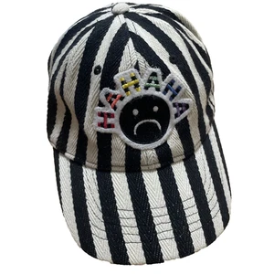 Growing Pains by Genessa Gariano 2020 Hat Smiley Face Hahaha Black White Texture - Picture 1 of 20