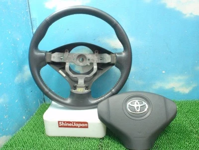 Toyota bB QNC20 Wheel Gray Leather with Horn Pad 350741JJ - Image 1 of 4