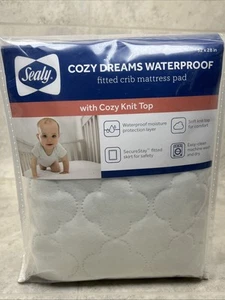 Sealy Cozy Dreams Waterproof Fitted Crib Mattress Pad - New - Picture 1 of 4