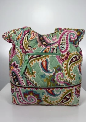 Vera Bradley Tutti Frutti Quilted Floral And Paisley Magnetic Snap Tote Damaged - Image 1 of 4