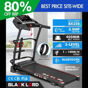 BLACK LORD Treadmill Electric Exercise Machine Run Home Gym Fitness Foldable - Picture 1 of 12
