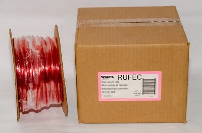 WATTS RUFEC Micro Fuel Line, 1/8-in ID x 1/4-In OD x 100 ft - Red - Image 1 of 3