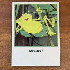 Warts New  Vintage 1970s Classique Humdingers Cartoon Frog on Lillypad 