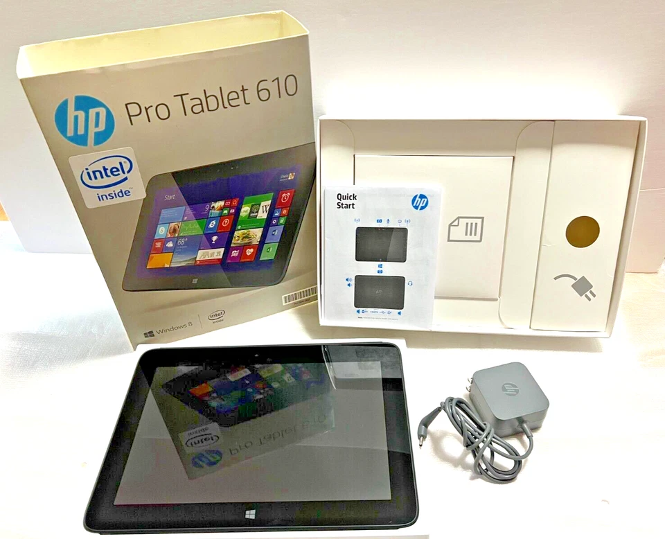 Tablet HP Pro 610 G1 con caja y cargador (2015) - Necesita batería nueva Foto 1 de 4