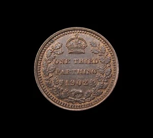 EDWARD VII 1902 BRONZE THIRD FARTHING - Picture 1 of 2