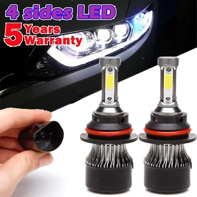 9004 HB1 LED Headlight Conversion Kit 1300W 160000LM High Low Beam Powers Bulbs - Image 1 of 4