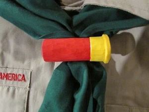 Hand Carved Shotgun Shell Neckerchief Slide - Picture 1 of 1