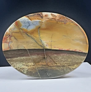 Genuie Picture Variety Chalcedony Jasper Landscape Partly Polished Stone Slab - Picture 1 of 13
