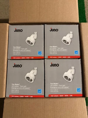 (Cantidad. 4) Juno Trac-Master Cabezal Blanco Regulable T254L 3000K 15.2 W Luz LED de Pista Foto 1 de 3