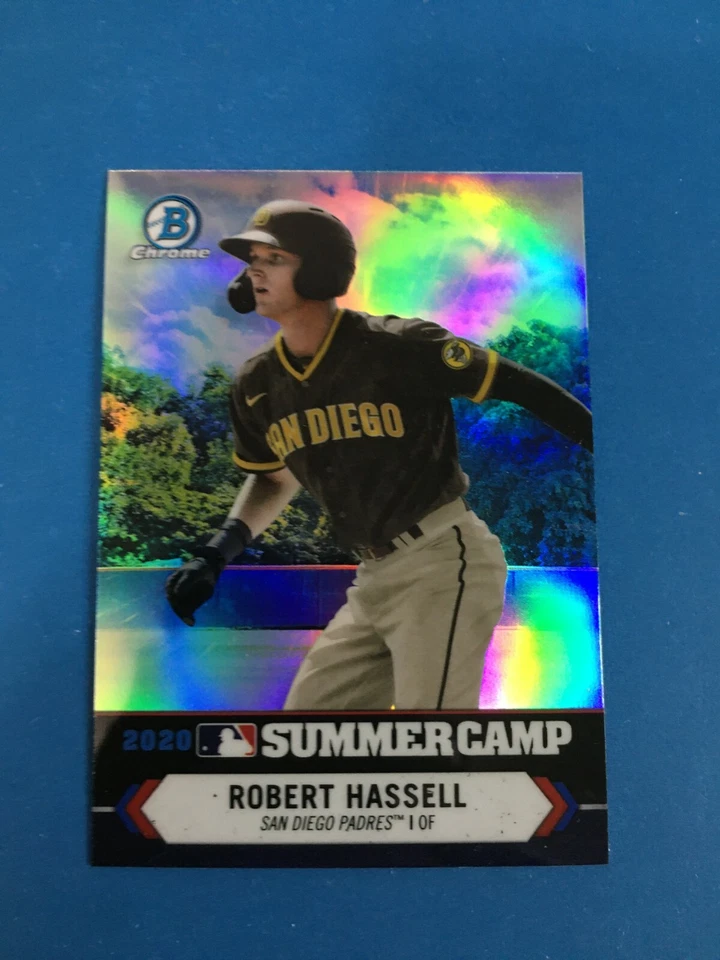 F129,151 2021 Bowman Chrome Summer Camp Refractor ROBERT HASSELL Padres  - Image 1 of 1