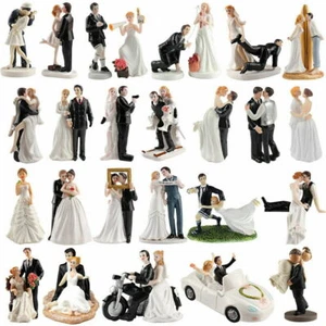 Humor Marriage Funny Polyresin Figurine Wedding Cake Toppers Bride Groom Decor - Picture 1 of 30