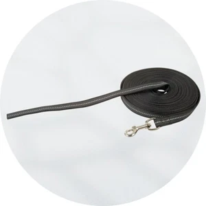 Herm Sprenger Negro Reflectante Goma Nylon Rastreo Perro Plomo 1m a 10m - Imagen 1 de 3