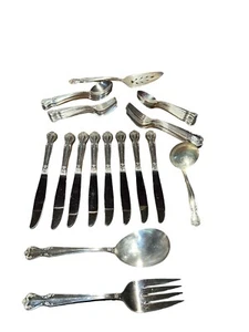 Vtg 44 Pc Rogers & Bros Reinforced Plate IS Daybreak Elegant Lady Flatware - Picture 1 of 10