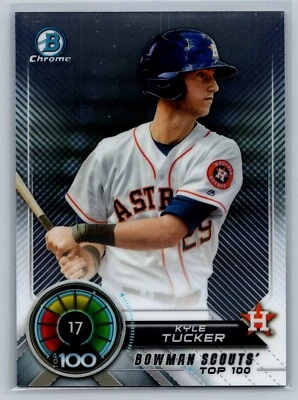 2018 Bowman #BTP-17 Kyle Tucker Bowman Chrome Scouts' Top 100 - Image 1 of 2