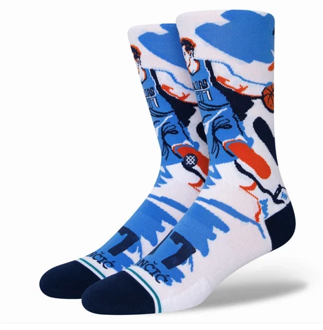 Men's Dallas Mavericks Stance Player Paint Luka Doncic Crew Socks Size Large Cover