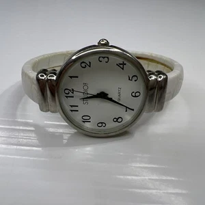 Orologio retrò Studio Time STD923T 032 argento bianco bracciale pelle non testato - Foto 1 di 7