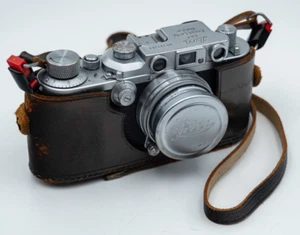 Vintage Leica DRP Ernst Leitz Wetzlar Camera No. 323384 , With Lens Summitar f=5 - Picture 1 of 24