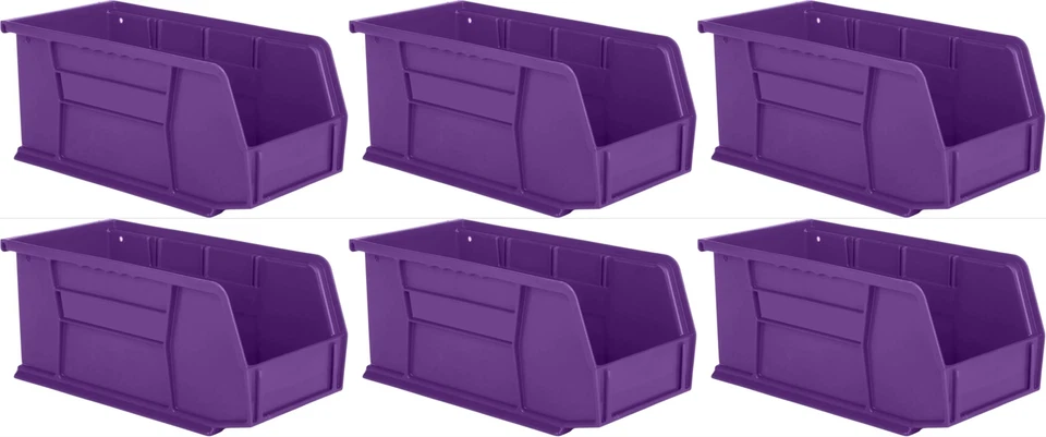 Cubo de almacenamiento apilable de plástico Hudson Exchange 11" x 5-1/2" x 5" (paquete de 6) Foto 1 de 1