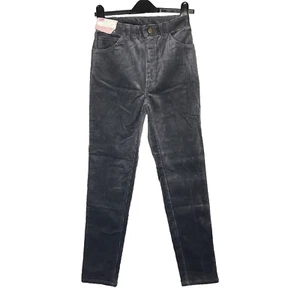 Lee Riders Women's UK 12 Corduroy Dark Grey Trousers W28 L31 Vintage Headstock - Picture 1 of 19