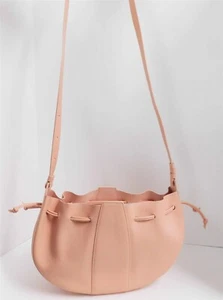 Mansur Gavriel Lillium Pink Leather Drawstring Crossbody Bag - Picture 1 of 9